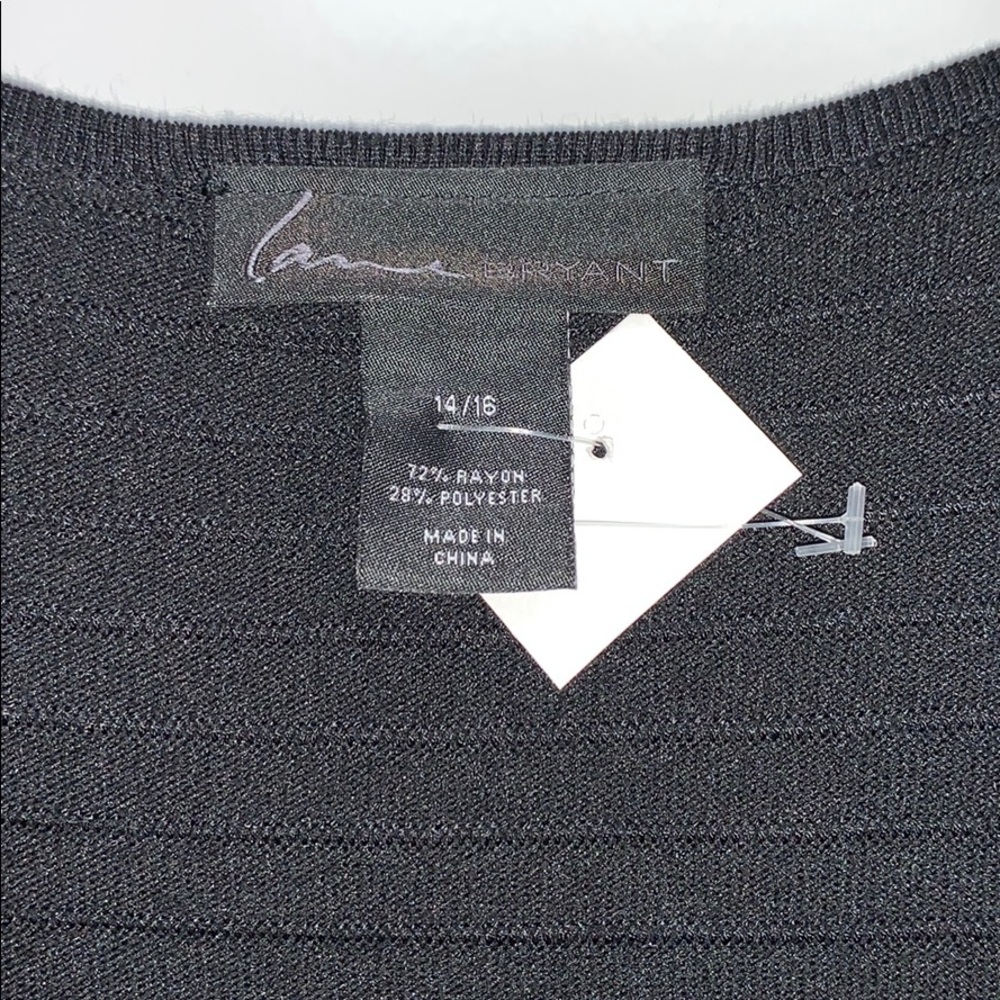 NWTs LANE BRYANT • Black LBD Knit Sweater Dress - Picture 3 of 6